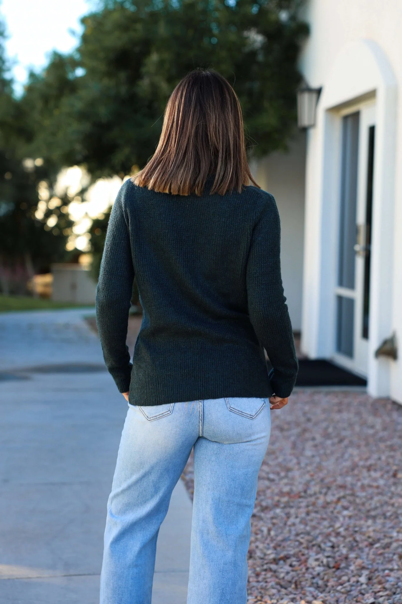 Autumn Glow Brushed Teal Waffle Knit Sweater - FINAL SALE - Image 5