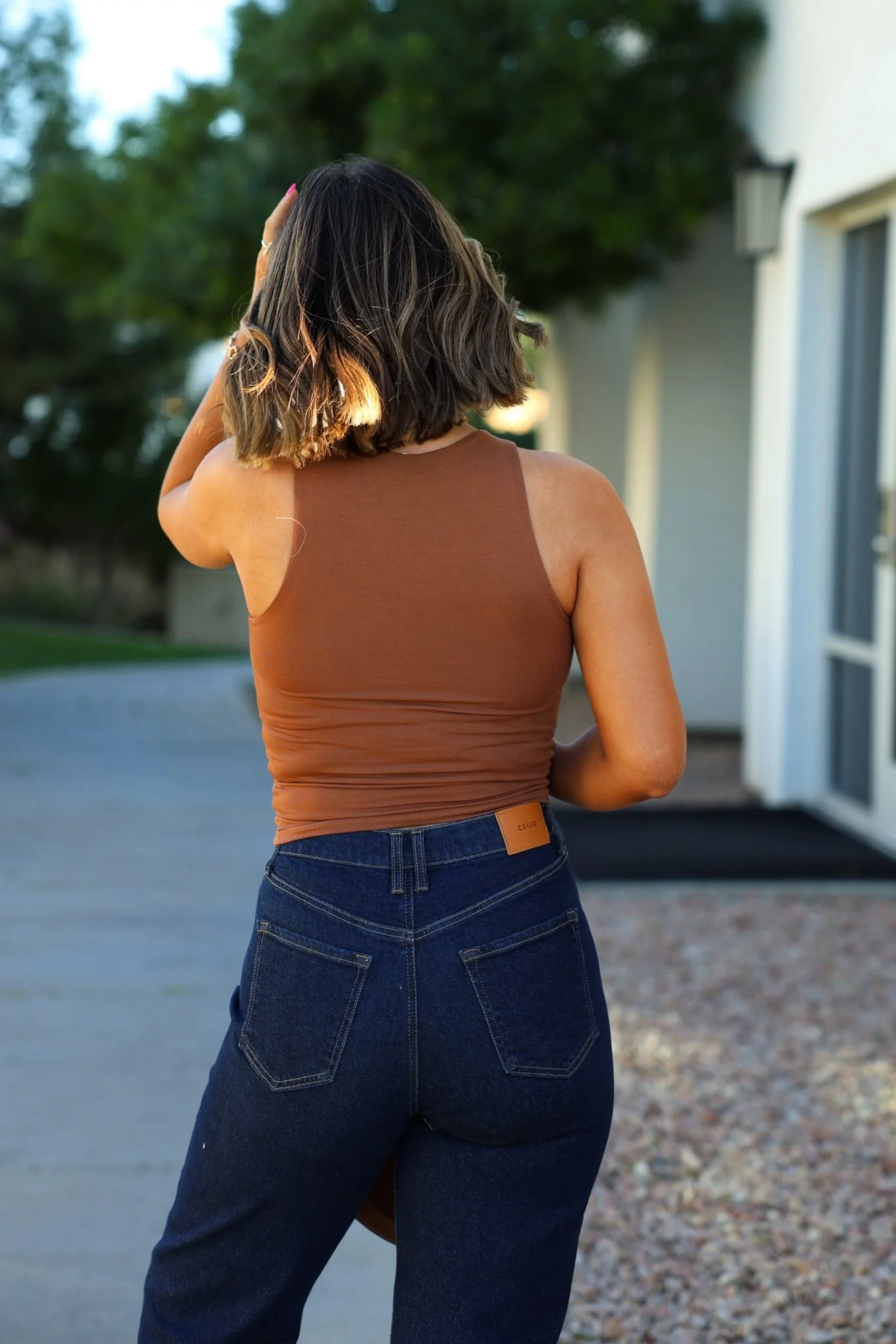 Basic Caramel Double Lined Tank Top - Image 4