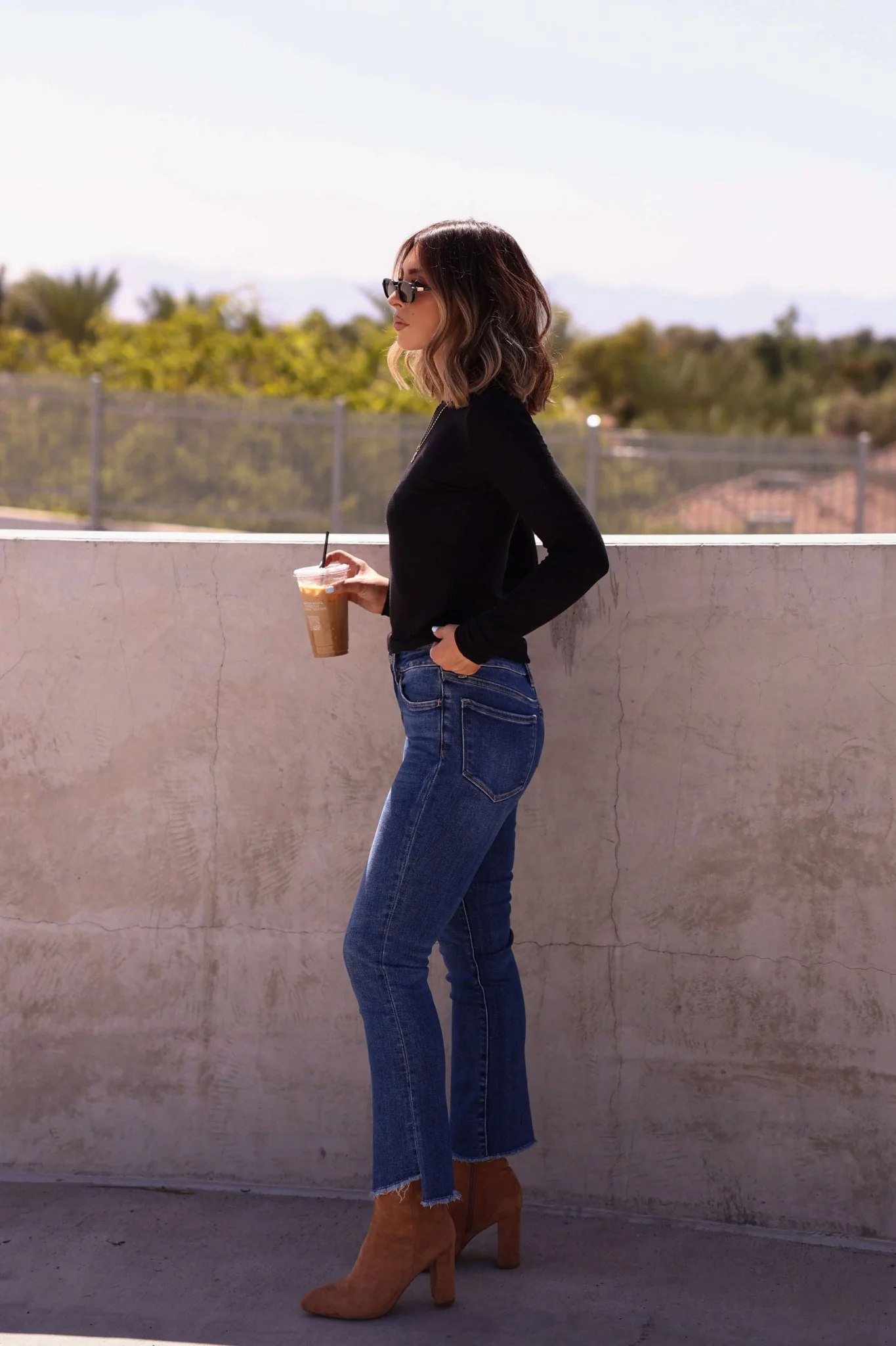 Bayeas Dark Wash Mid Rise Bootcut Jeans - FINAL SALE - Image 3