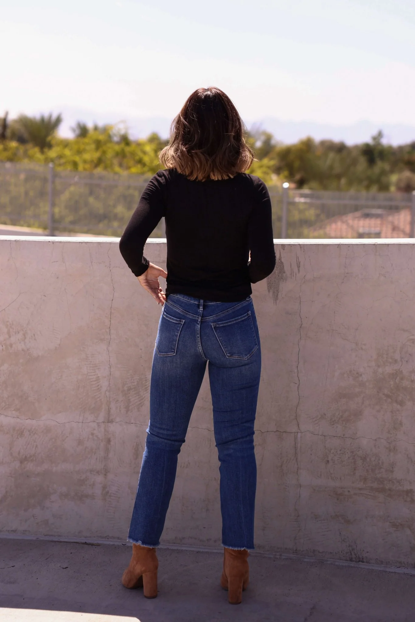Bayeas Dark Wash Mid Rise Bootcut Jeans - FINAL SALE - Image 4