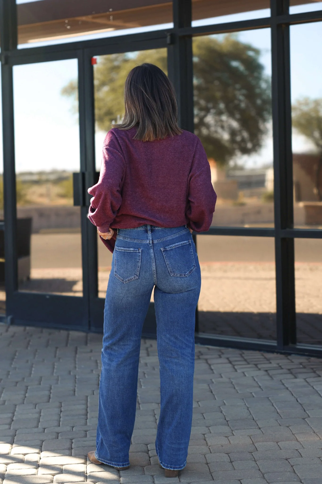 Bayeas Medium Wash Relaxed Straight Leg Jeans - FINAL SALE - Image 4