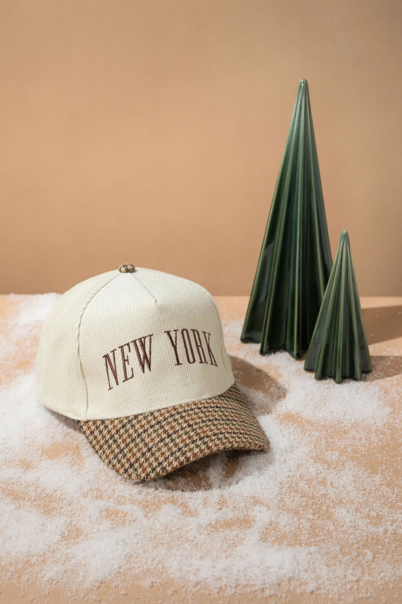 Beige New York Corduroy Baseball Hat - FINAL SALE - Image 3