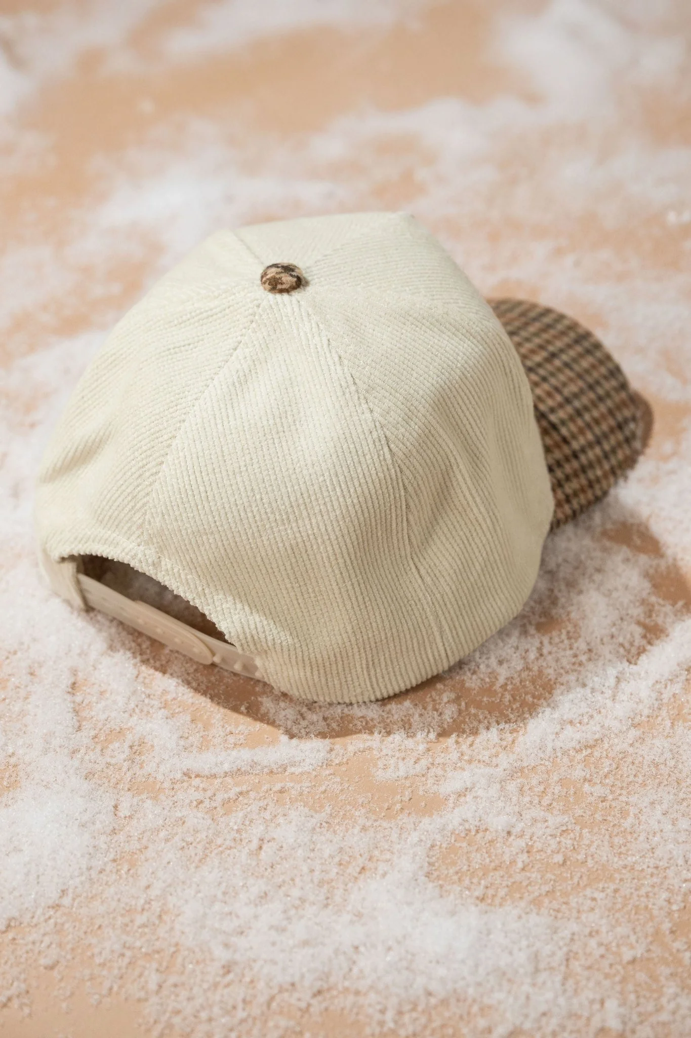 Beige New York Corduroy Baseball Hat - FINAL SALE - Image 4