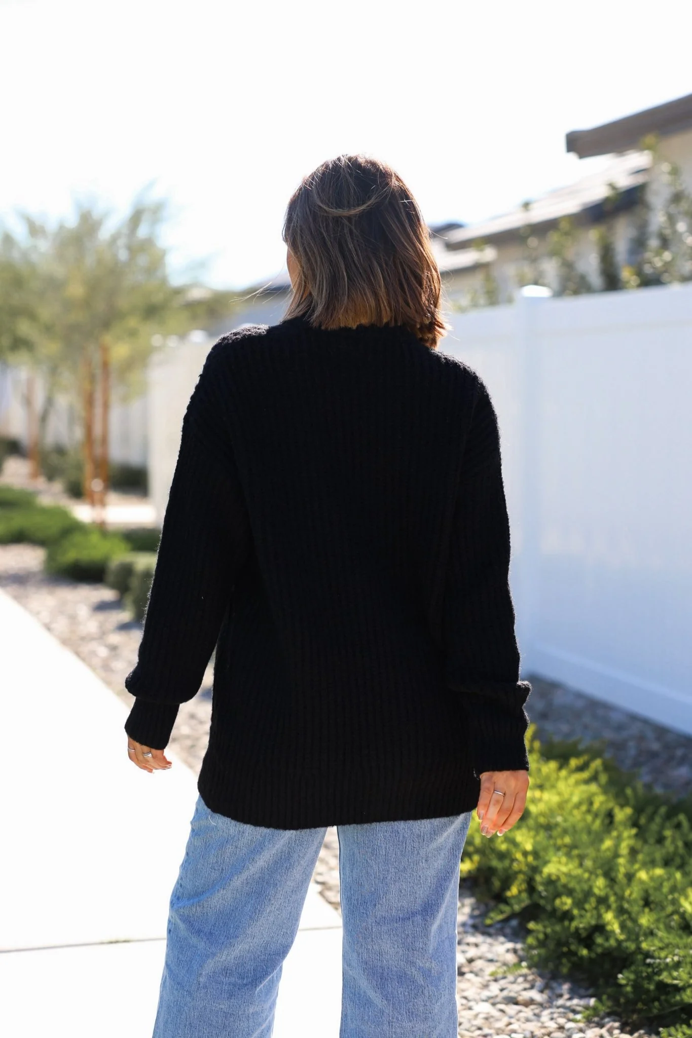 Black Heavy Knit Button Down Cardigan - FINAL SALE - Image 5
