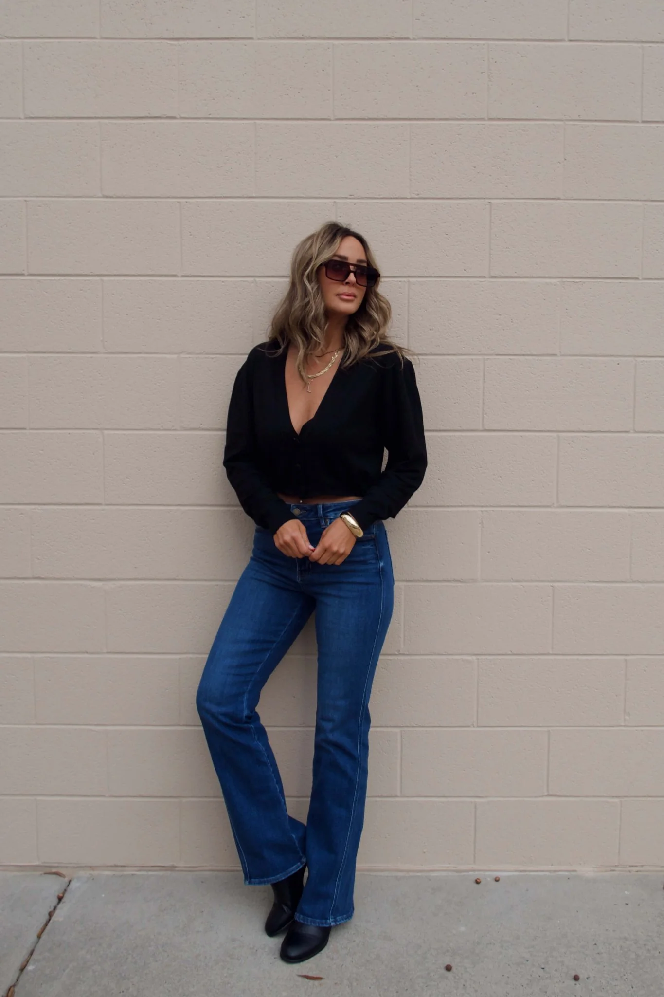 Black V Neck Buttoned Cardigan - FINAL SALE - Image 12