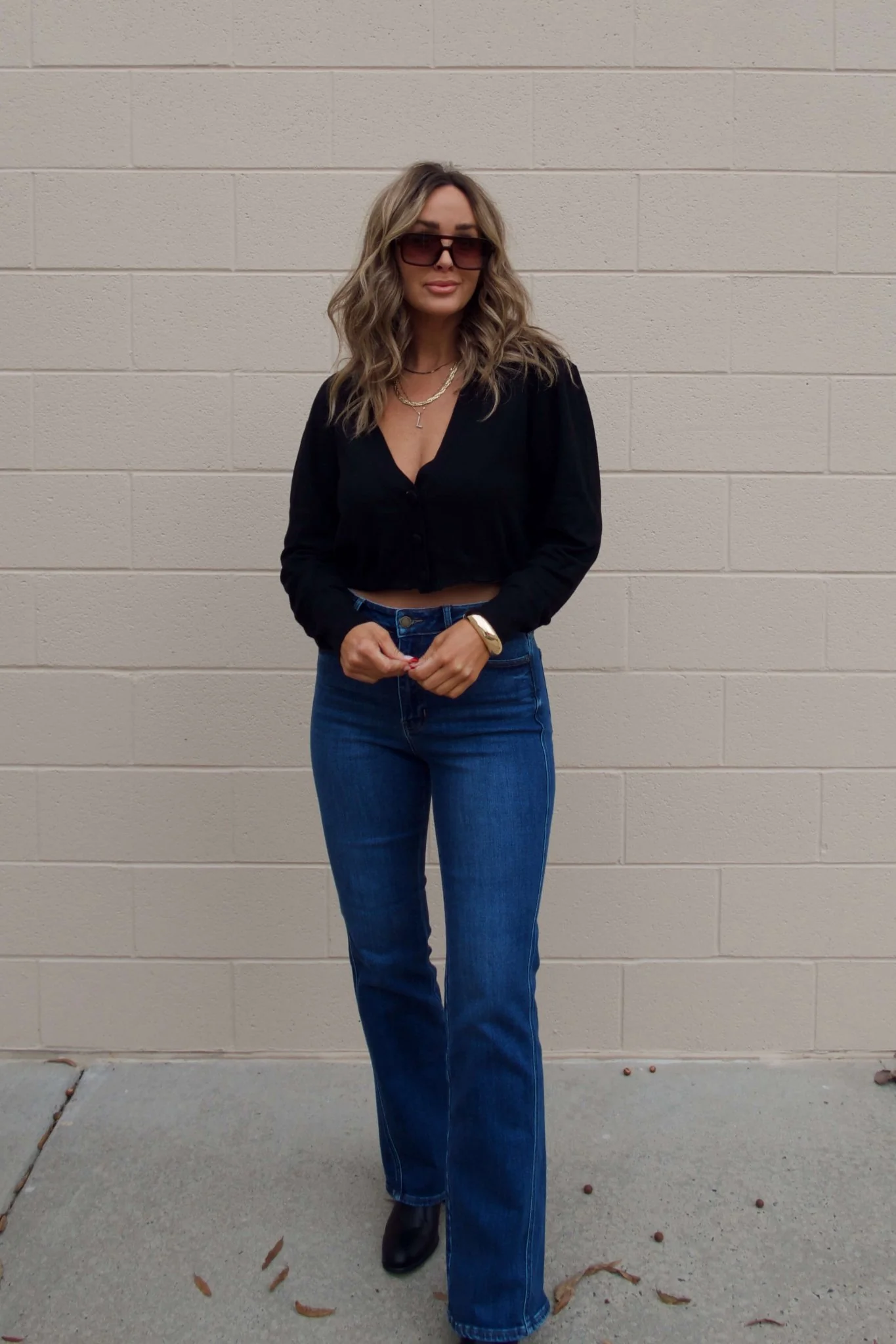 Black V Neck Buttoned Cardigan - FINAL SALE - Image 8