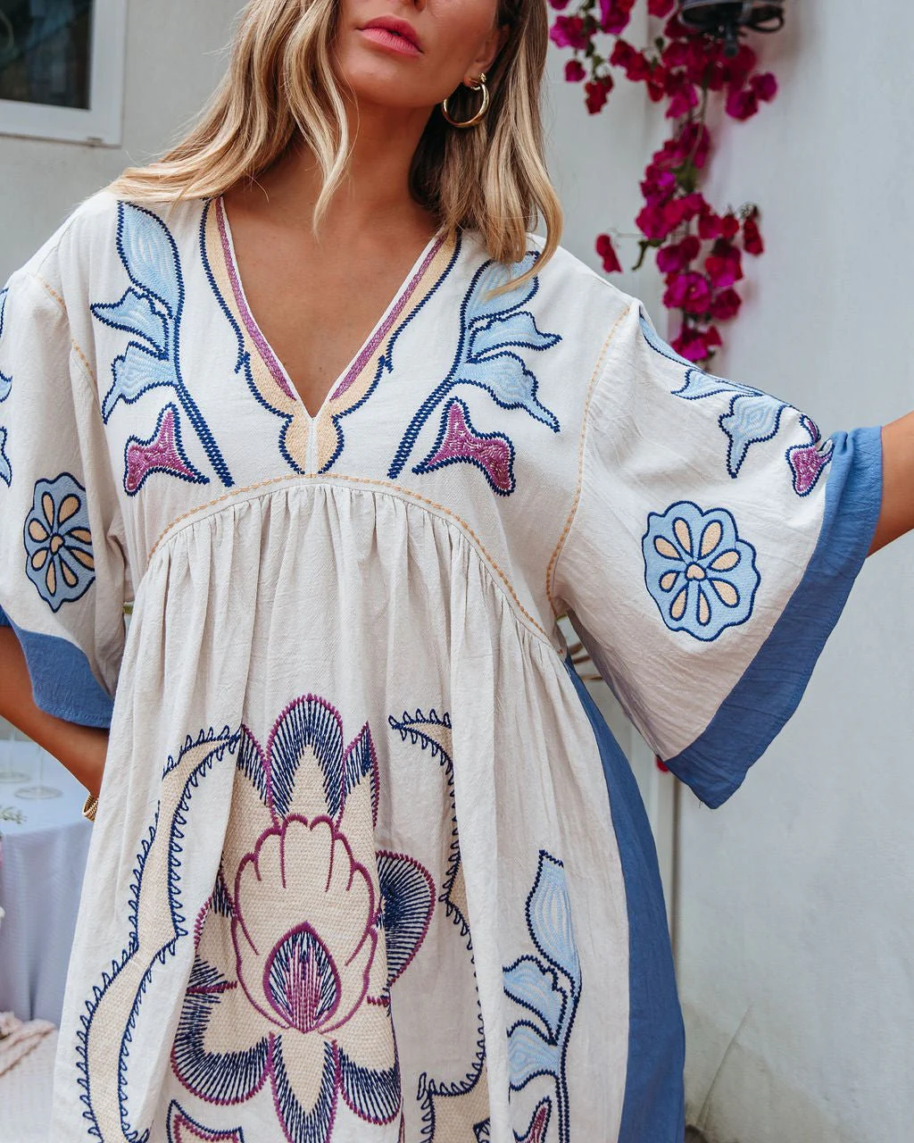 Bluebelle Denim Embroidered Mini Dress - Image 10