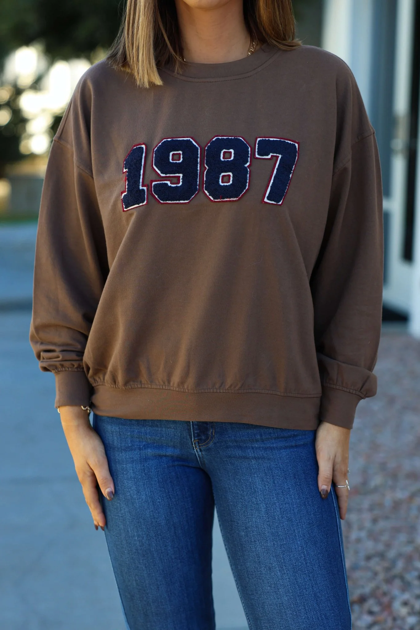 Brown 1987 Long Sleeve Pullover - FINAL SALE - Image 3