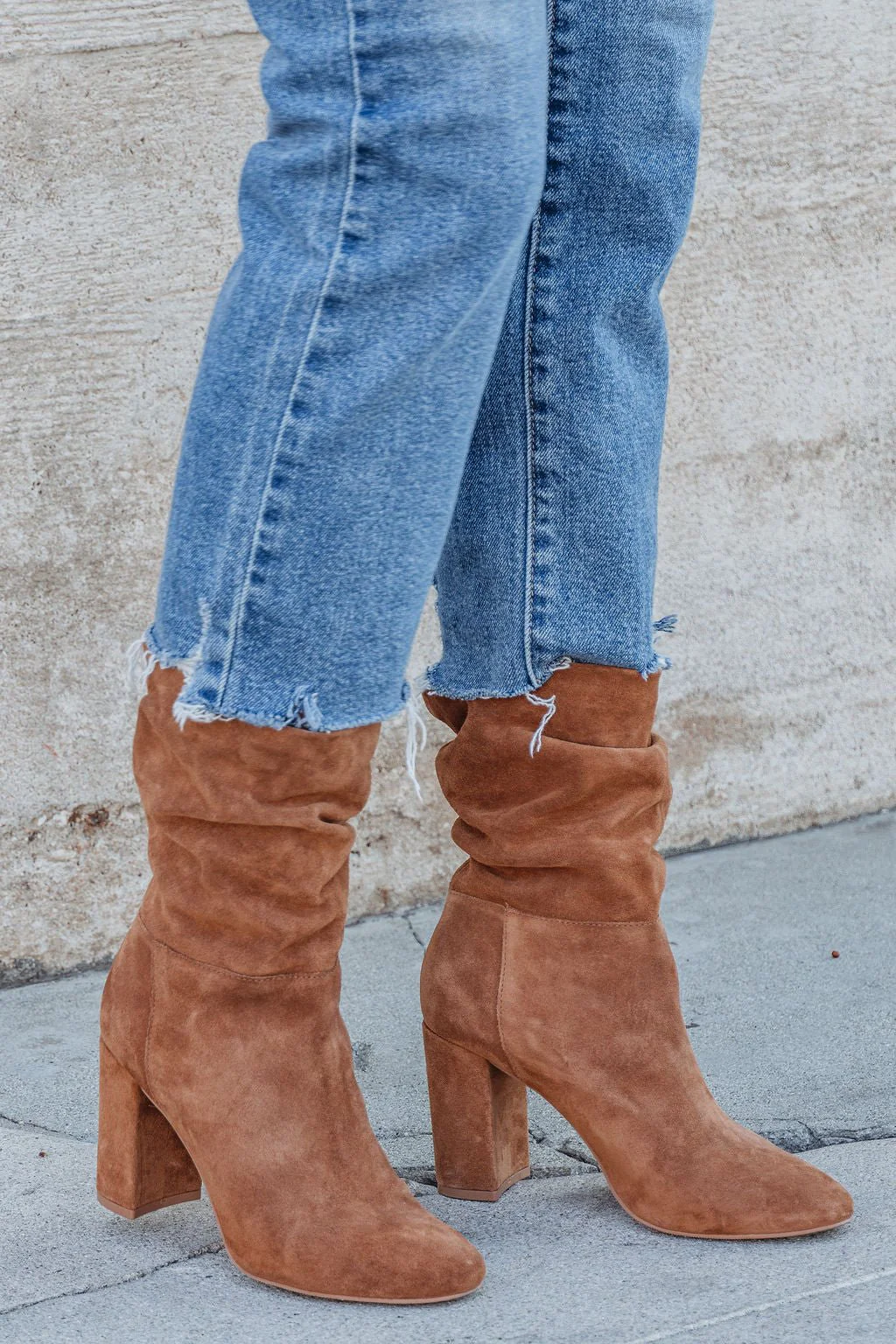 Chinese Laundry Kipper Brown Suede Heeled Boots - FINAL SALE - Image 4