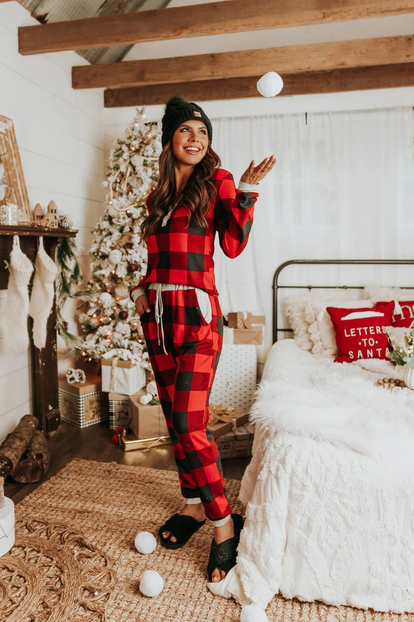 Christmas Morning Red Plaid Pajama Set - FINAL SALE - Image 11