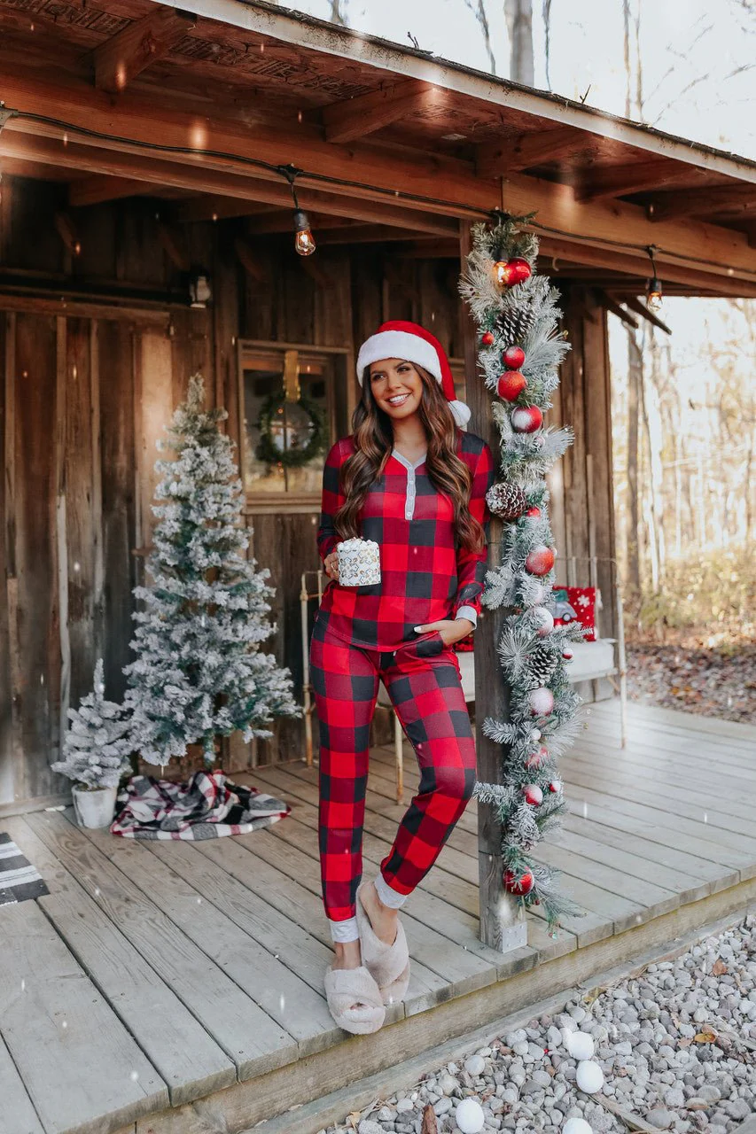 Christmas Morning Red Plaid Pajama Set - FINAL SALE - Image 12