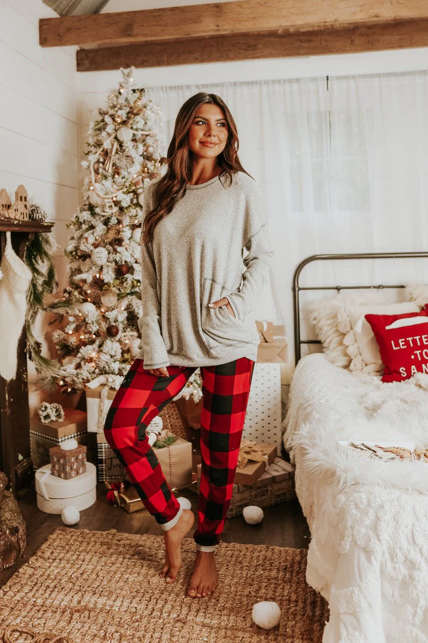 Christmas Morning Red Plaid Pajama Set - FINAL SALE - Image 15