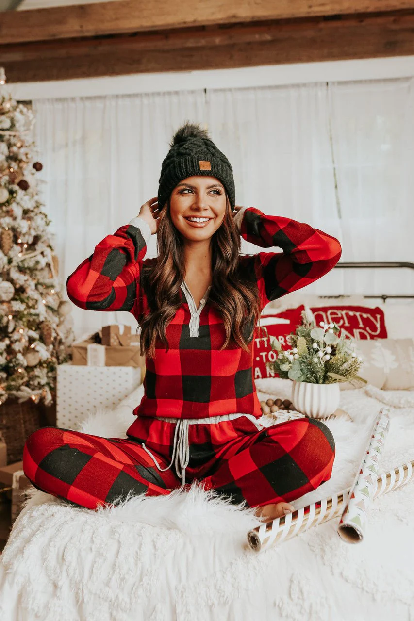 Christmas Morning Red Plaid Pajama Set - FINAL SALE - Image 2