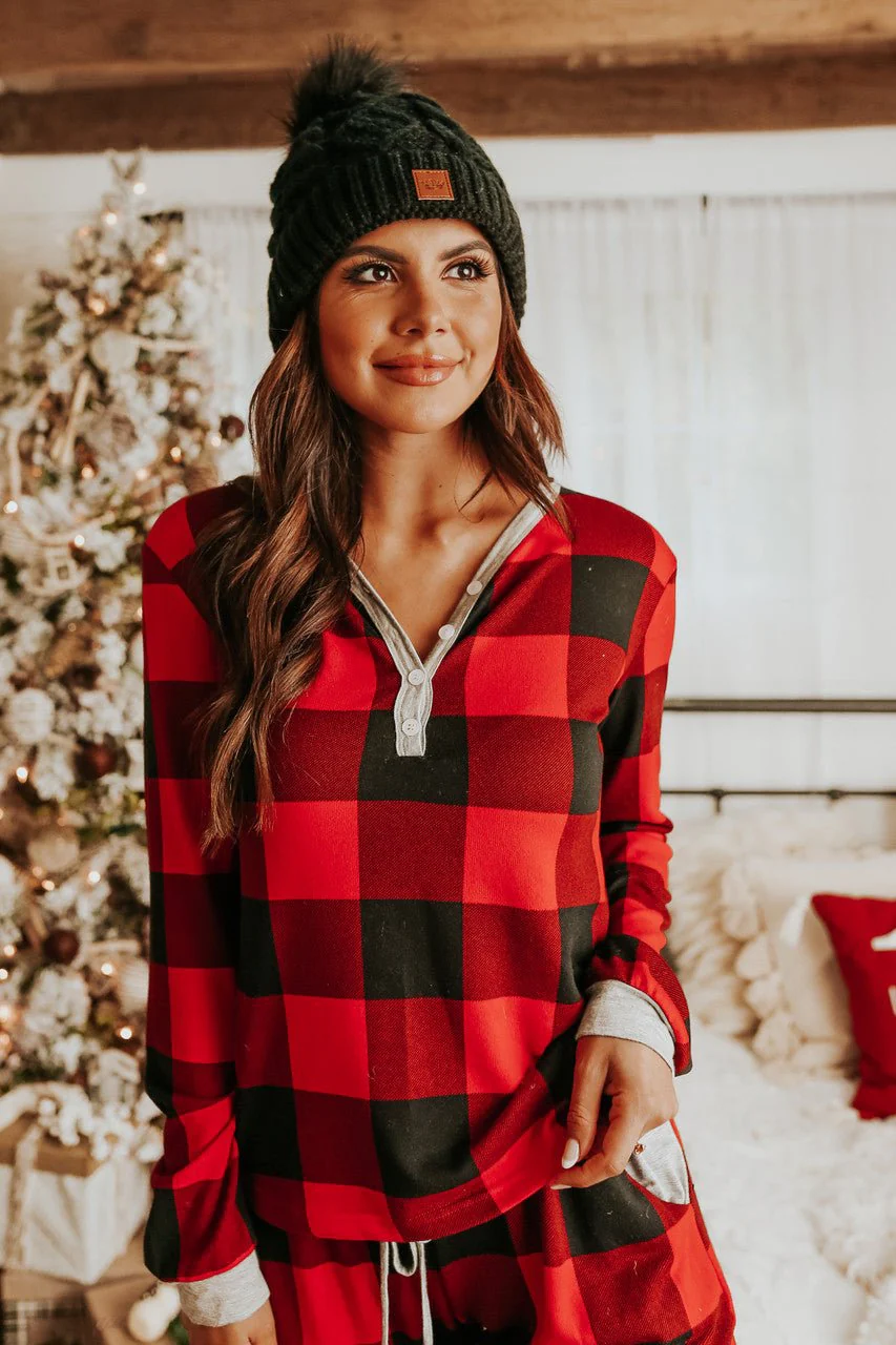 Christmas Morning Red Plaid Pajama Set - FINAL SALE - Image 3