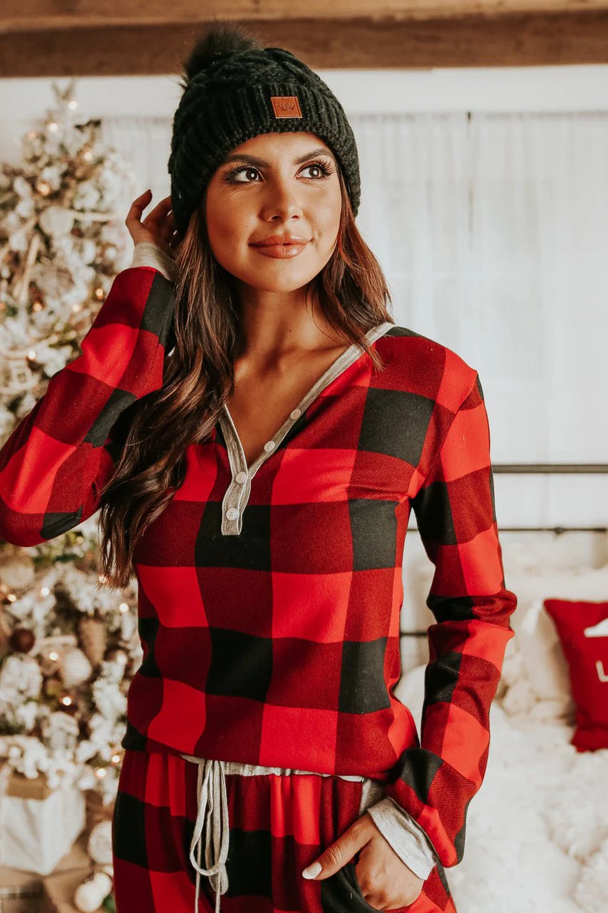 Christmas Morning Red Plaid Pajama Set - FINAL SALE - Image 4