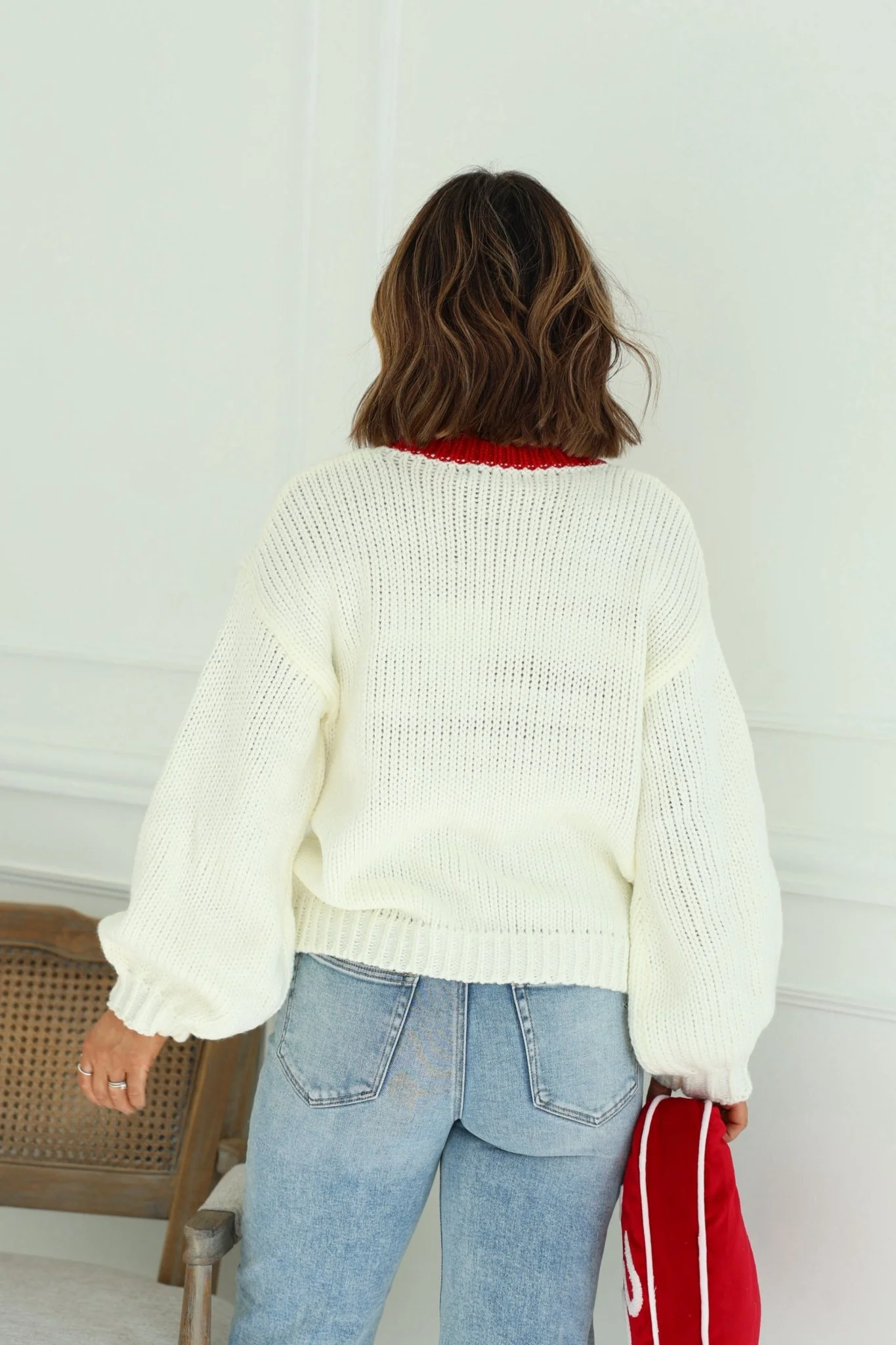 Chunky Cream Heart Shape Sweater - FINAL SALE - Image 5