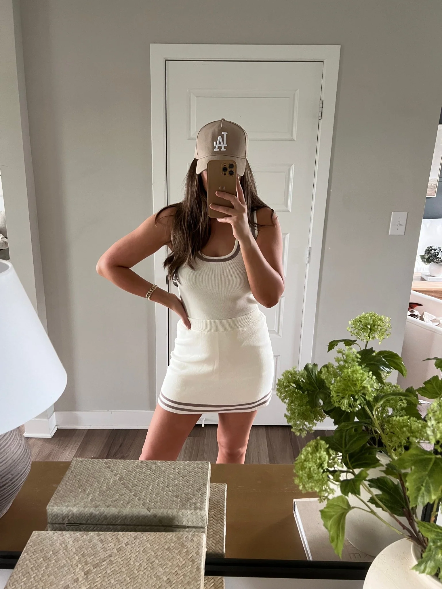 Cream Contrast Trim Skort - Image 4