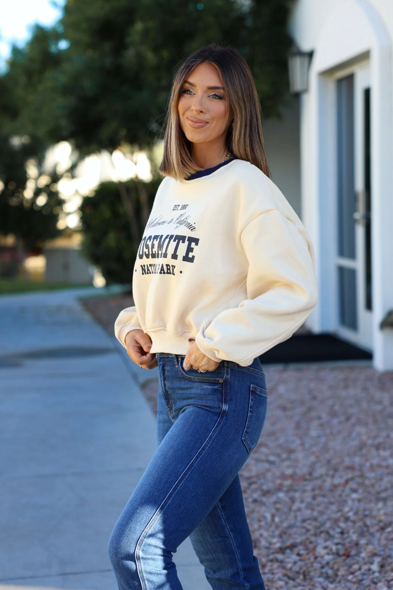 Cream Yosemite Graphic Crewneck Pullover - FINAL SALE - Image 4