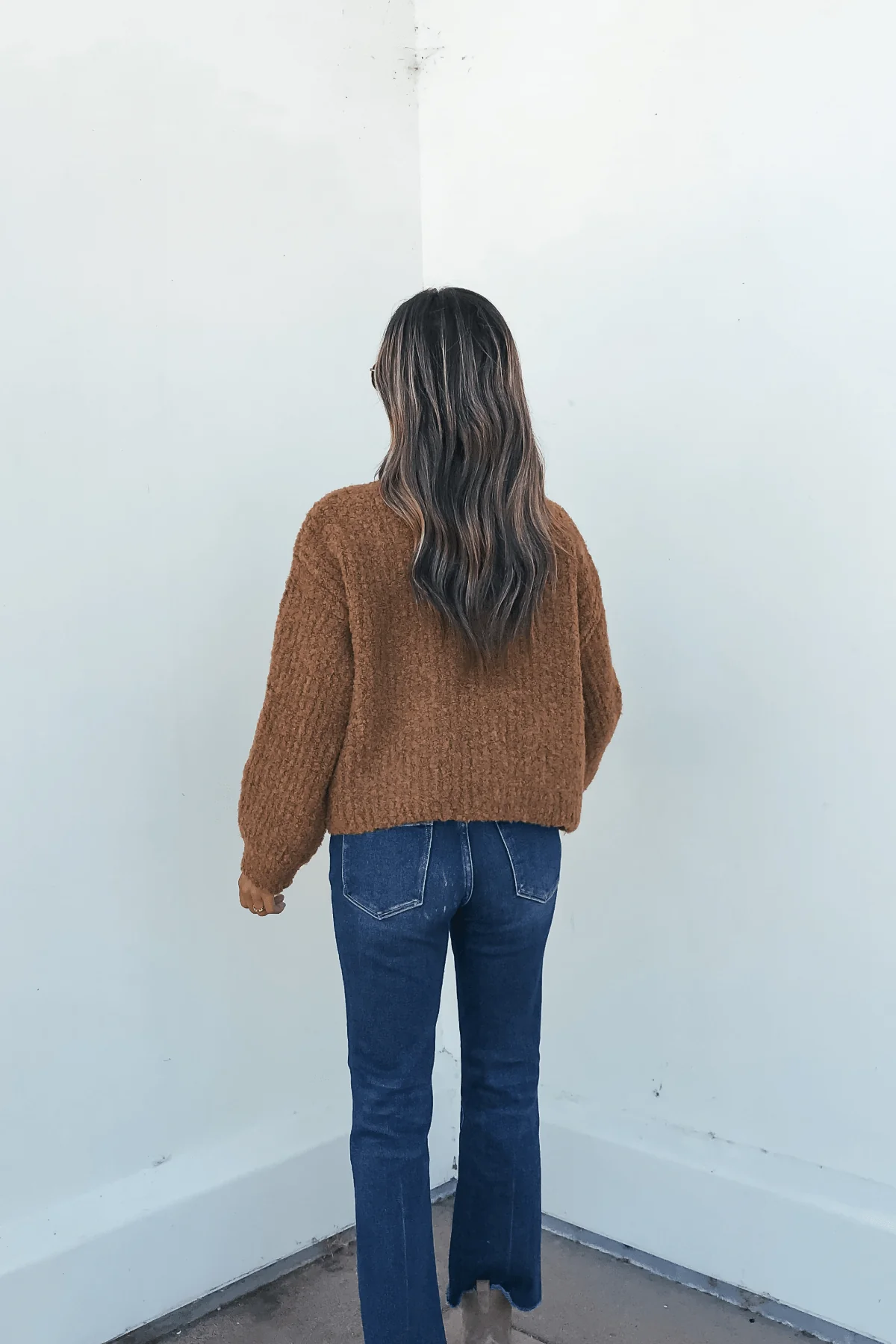 Dark Amber Plush Button Down Cardigan - FINAL SALE - Image 4