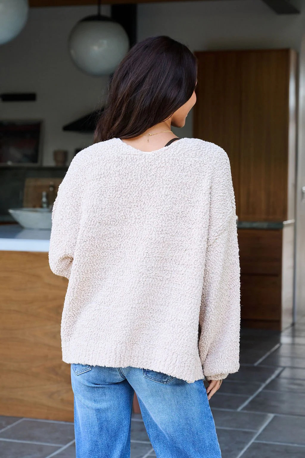 Desert Rose Popcorn Textured Open Front Cardigan - FINAL SALE - Image 10