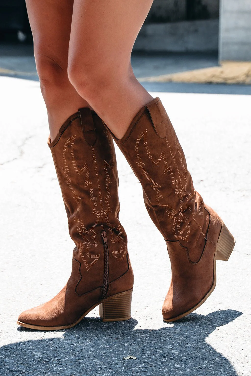 Dirty Laundry Upwind Suede Western Boots - Brown - Image 3