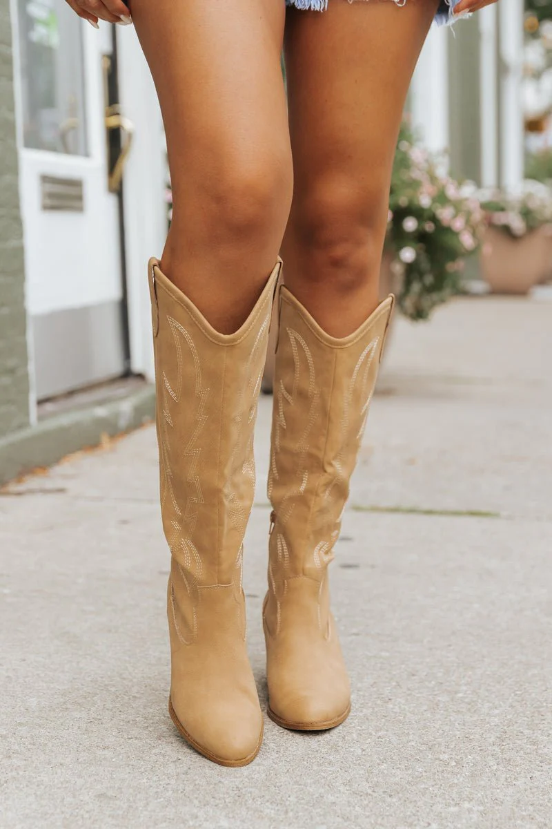 Dirty Laundry Upwind Western Boots - Camel - Image 6