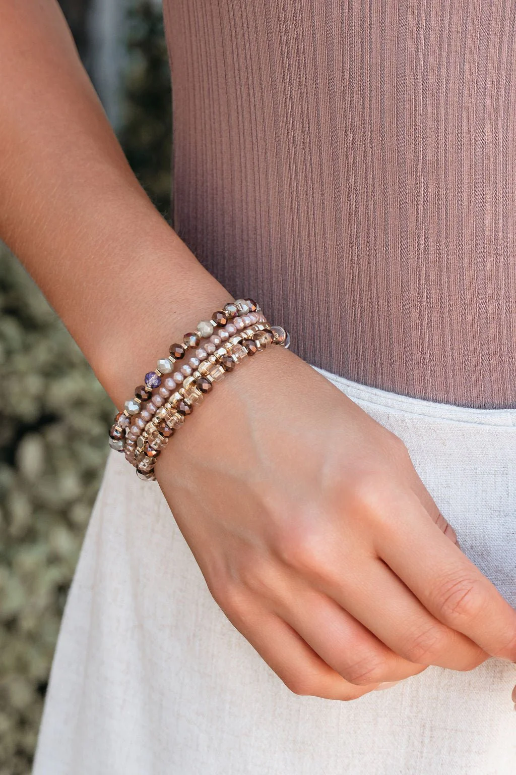 Driftwood Dreams Beaded Layered Bracelets