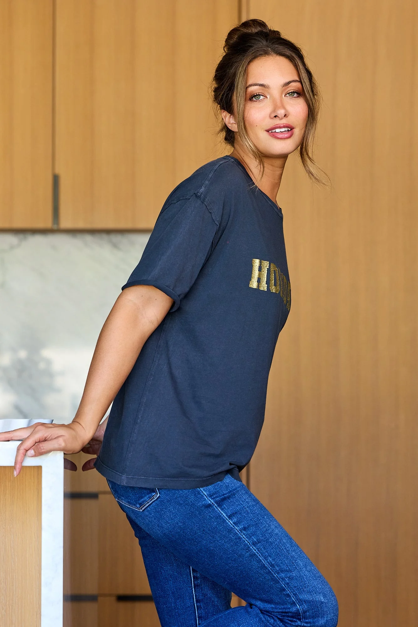 Elan Grey Holiday Graphic Tee - FINAL SALE - Image 8