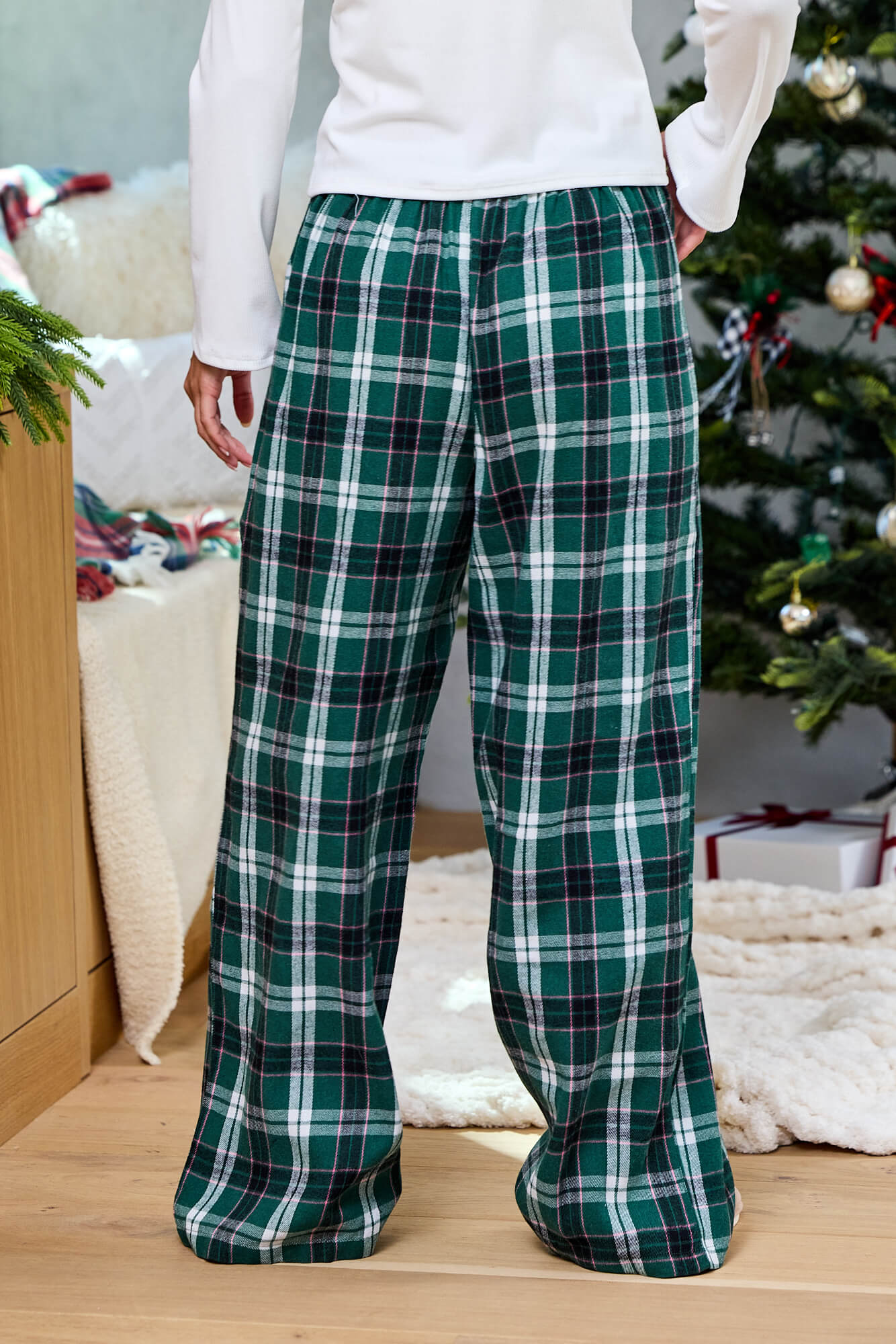 Evergreen Haven Plaid Lounge Pants - FINAL SALE - Image 5