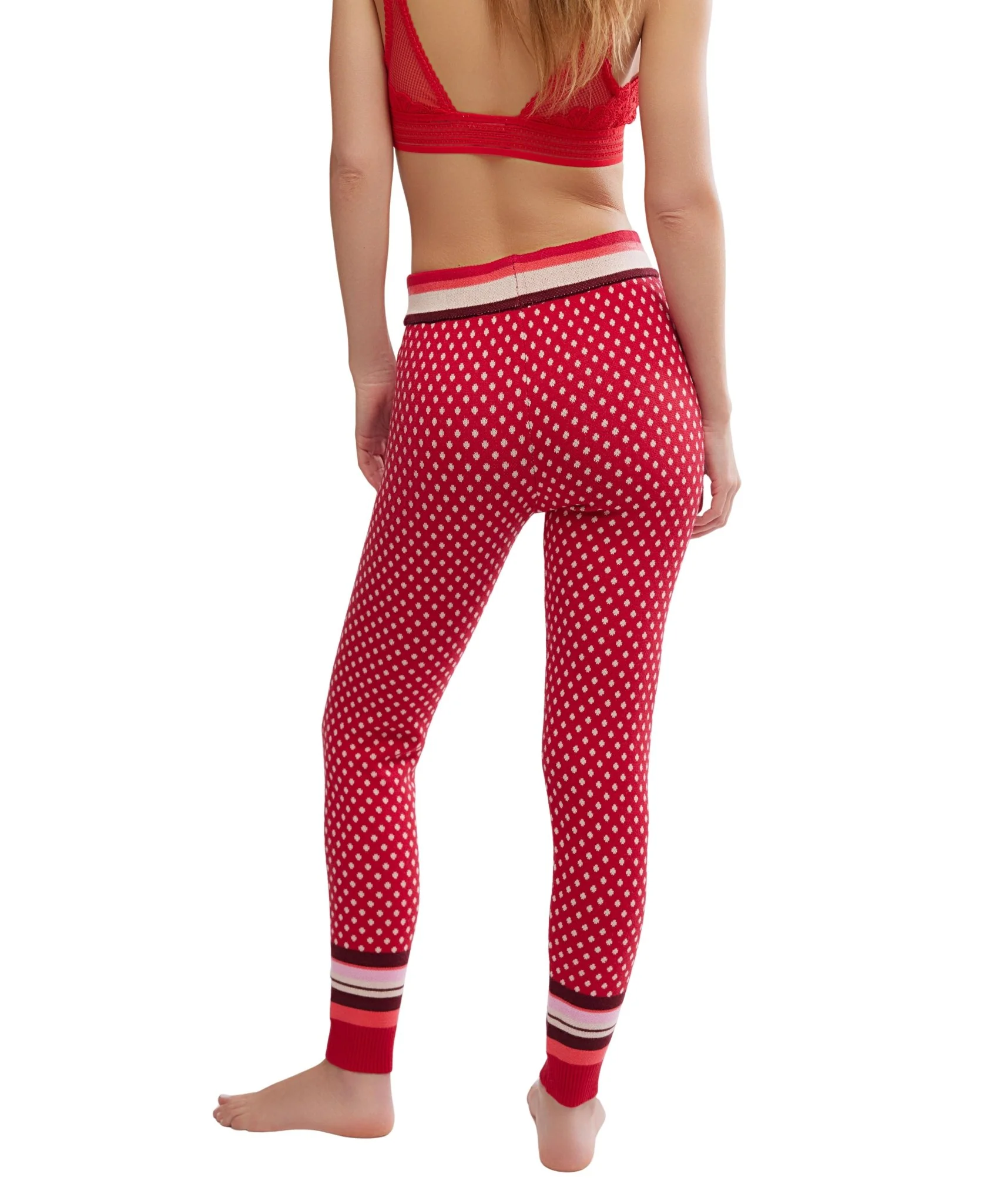 Free People Falala Red Peppermint Dot Leggings - FINAL SALE - Image 5
