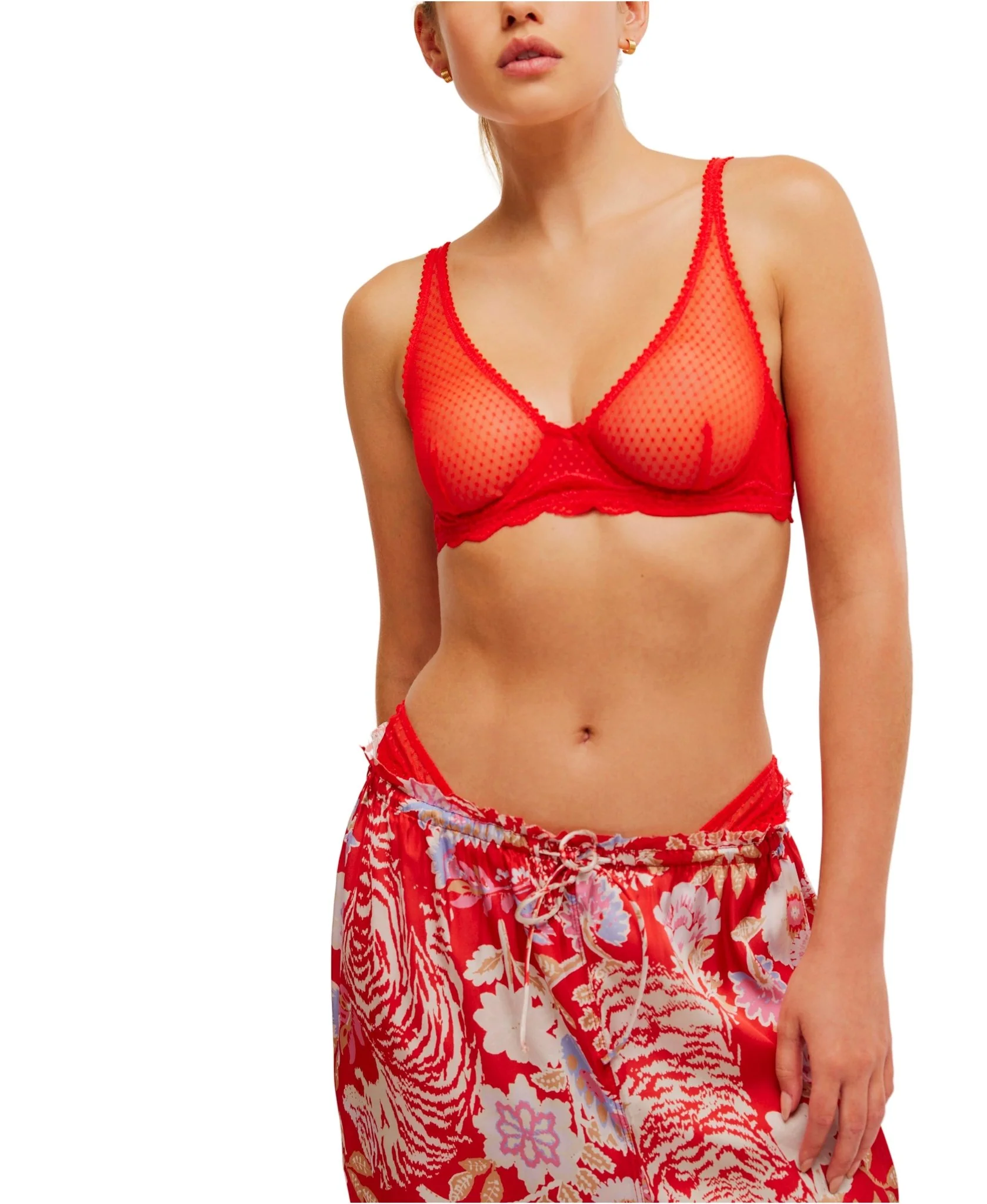 Free People Red Mid Week Underwire Bra - FINAL SALE