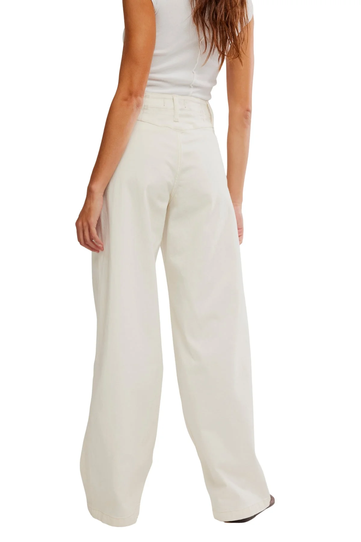Free People White Libre Wide Leg Jeans - Image 5