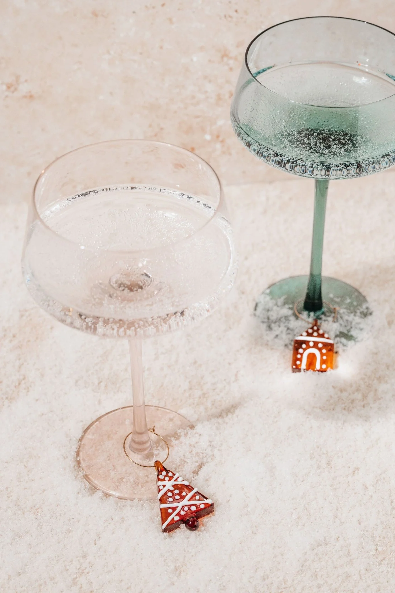 Gingerbread Glass Wine Charms - FINAL SALE - Image 3