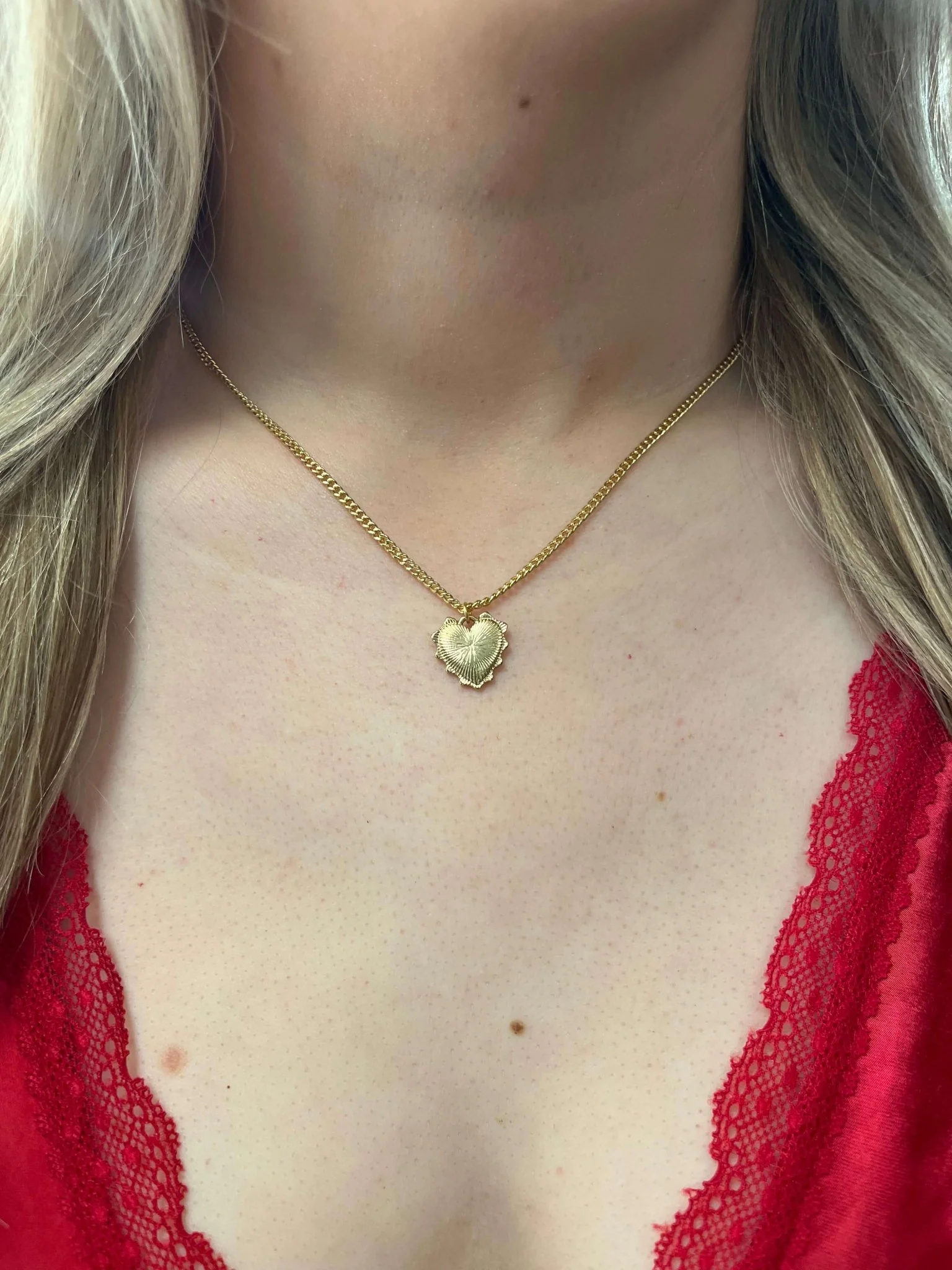 Gold Dipped Heart Pendant Necklace - FINAL SALE - Image 3