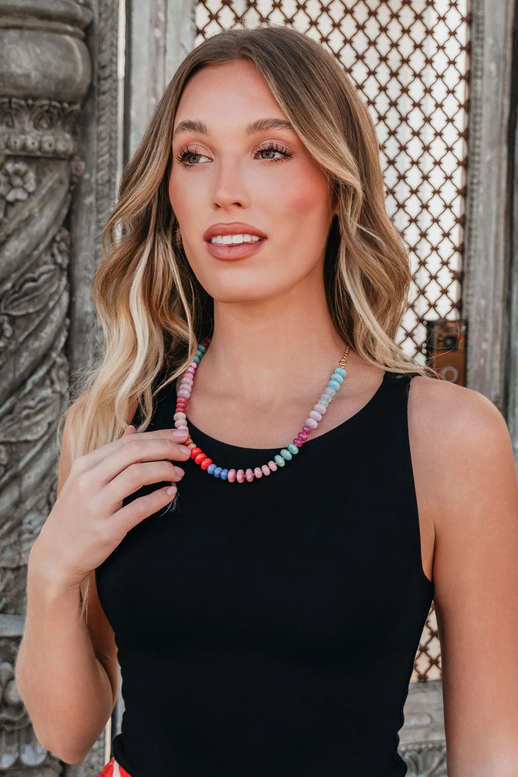 Golden Sol Beaded Necklace - Image 2