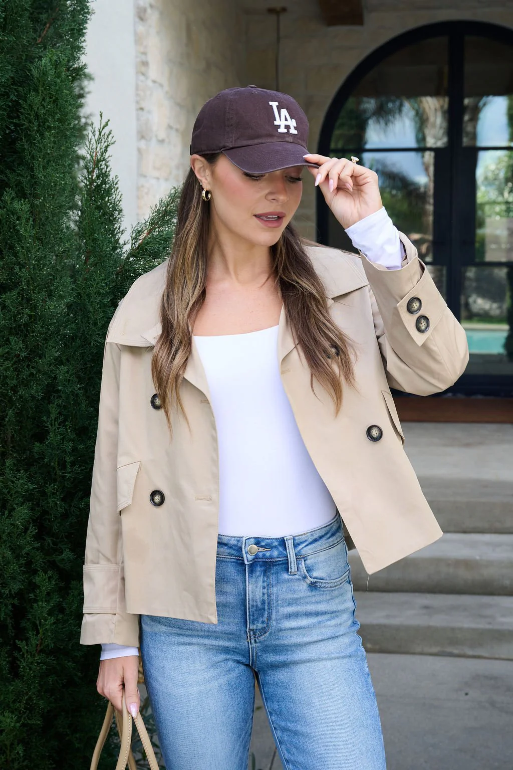 Harper Beige Trench Coat - Image 6