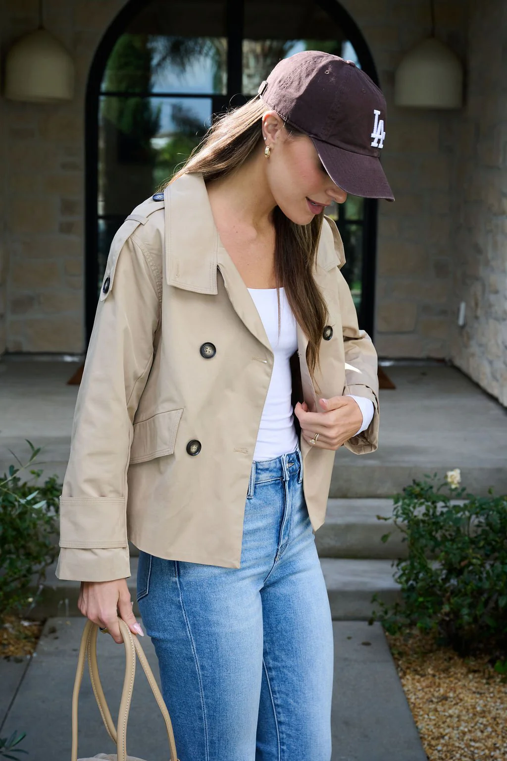 Harper Beige Trench Coat - Image 8