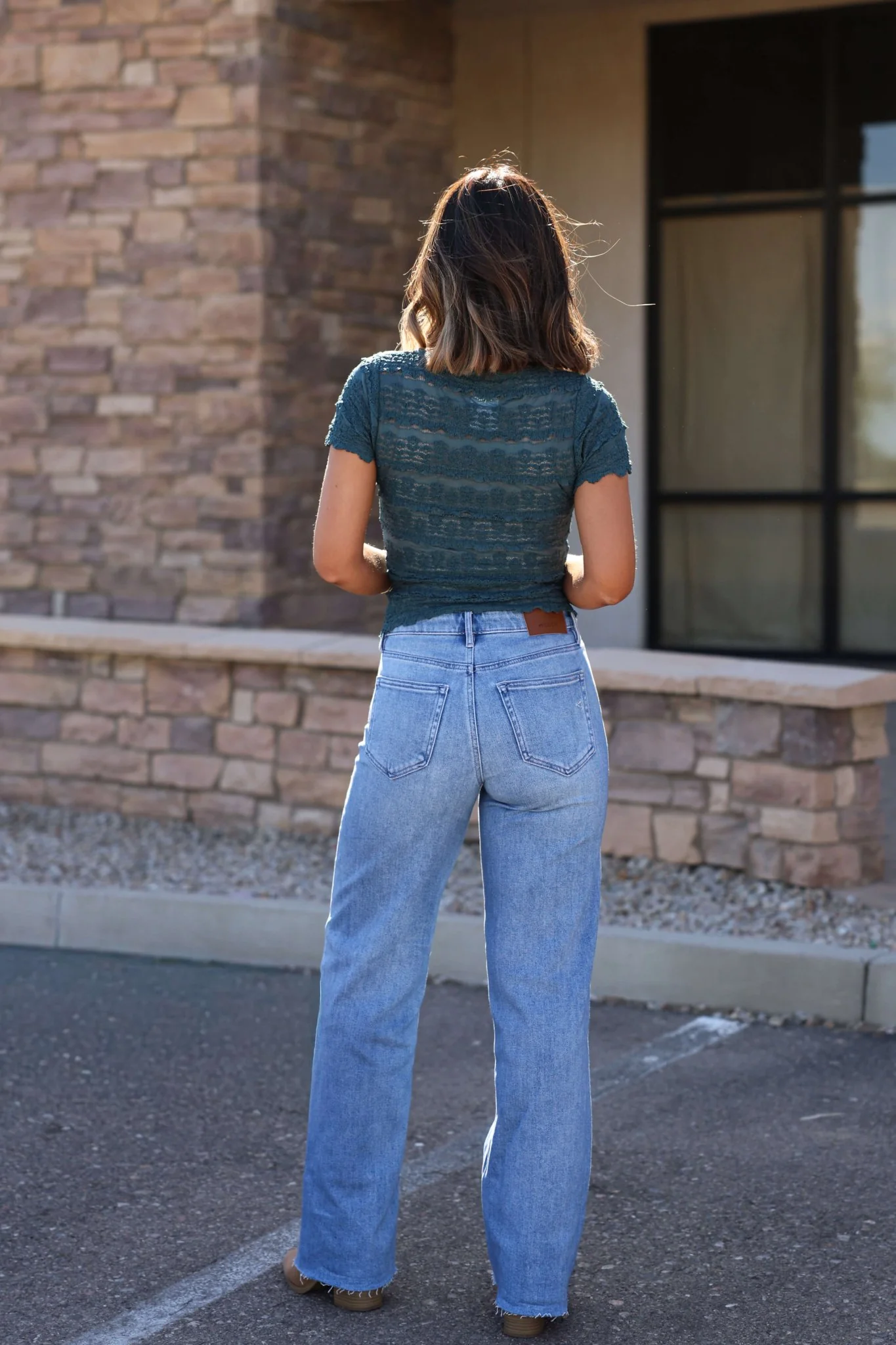 Hidden Light Wash Basic Dad Jeans - FINAL SALE - Image 5