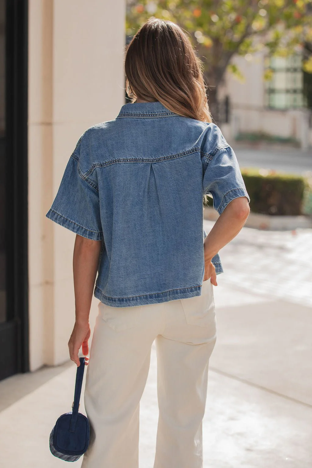 Jessie Denim Button Up Shirt - Image 9