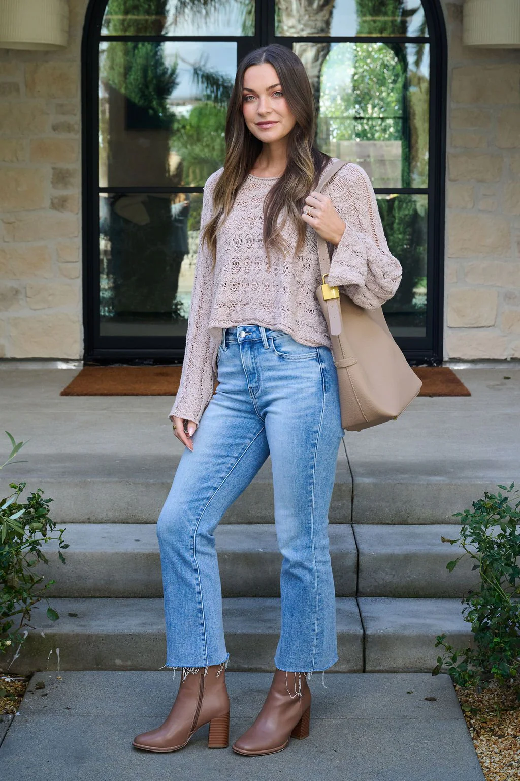 Laurel Taupe Open Knit Sweater - FINAL SALE - Image 12