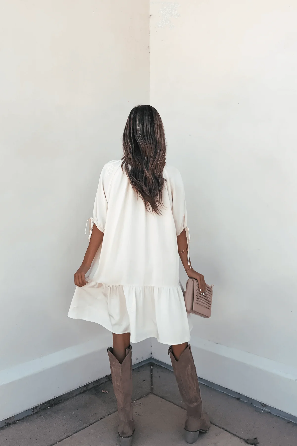 Laurie Cream Button Down Mini Dress - Image 4