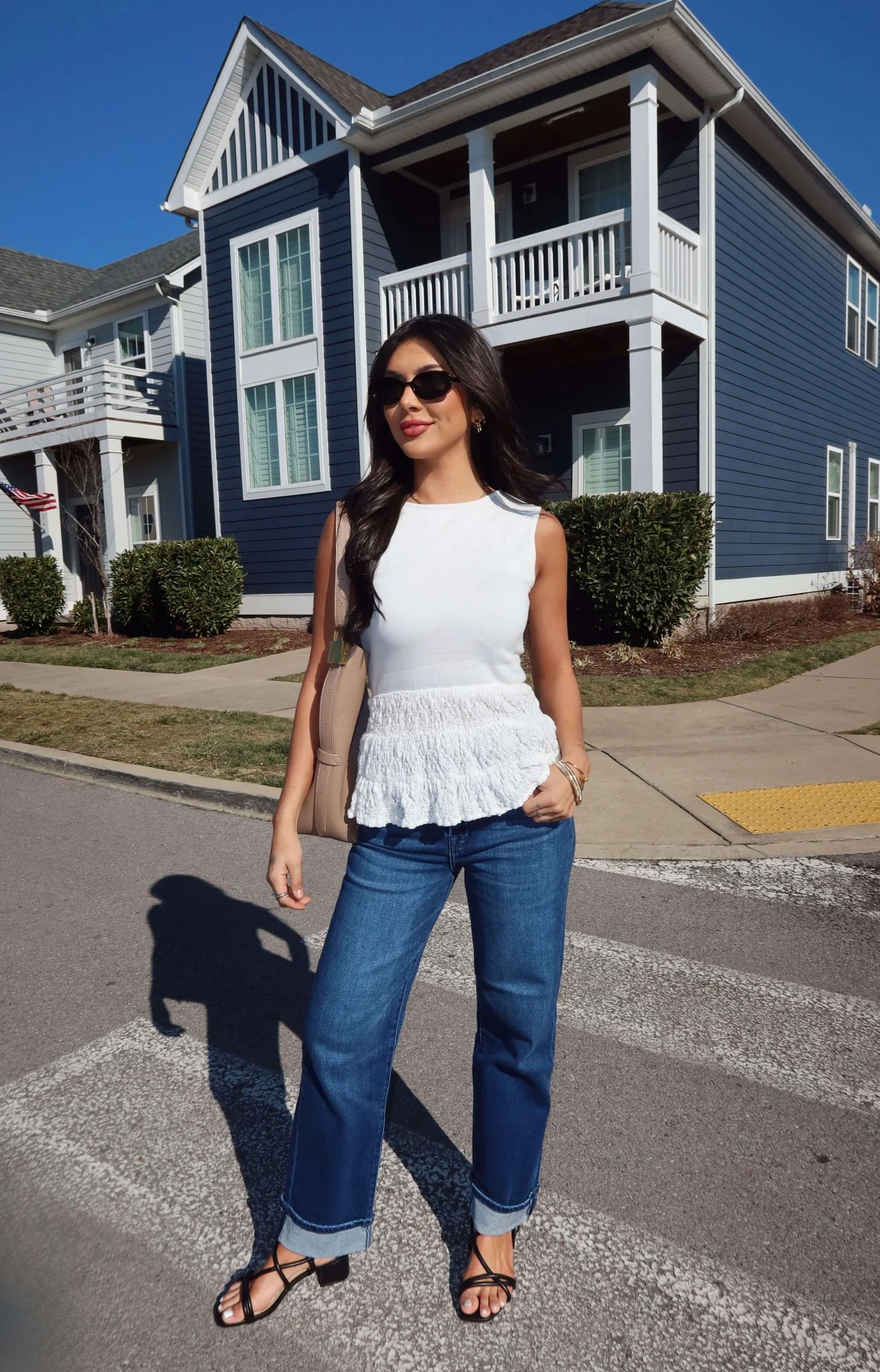 Lilly White Lace Peplum Top - Image 5