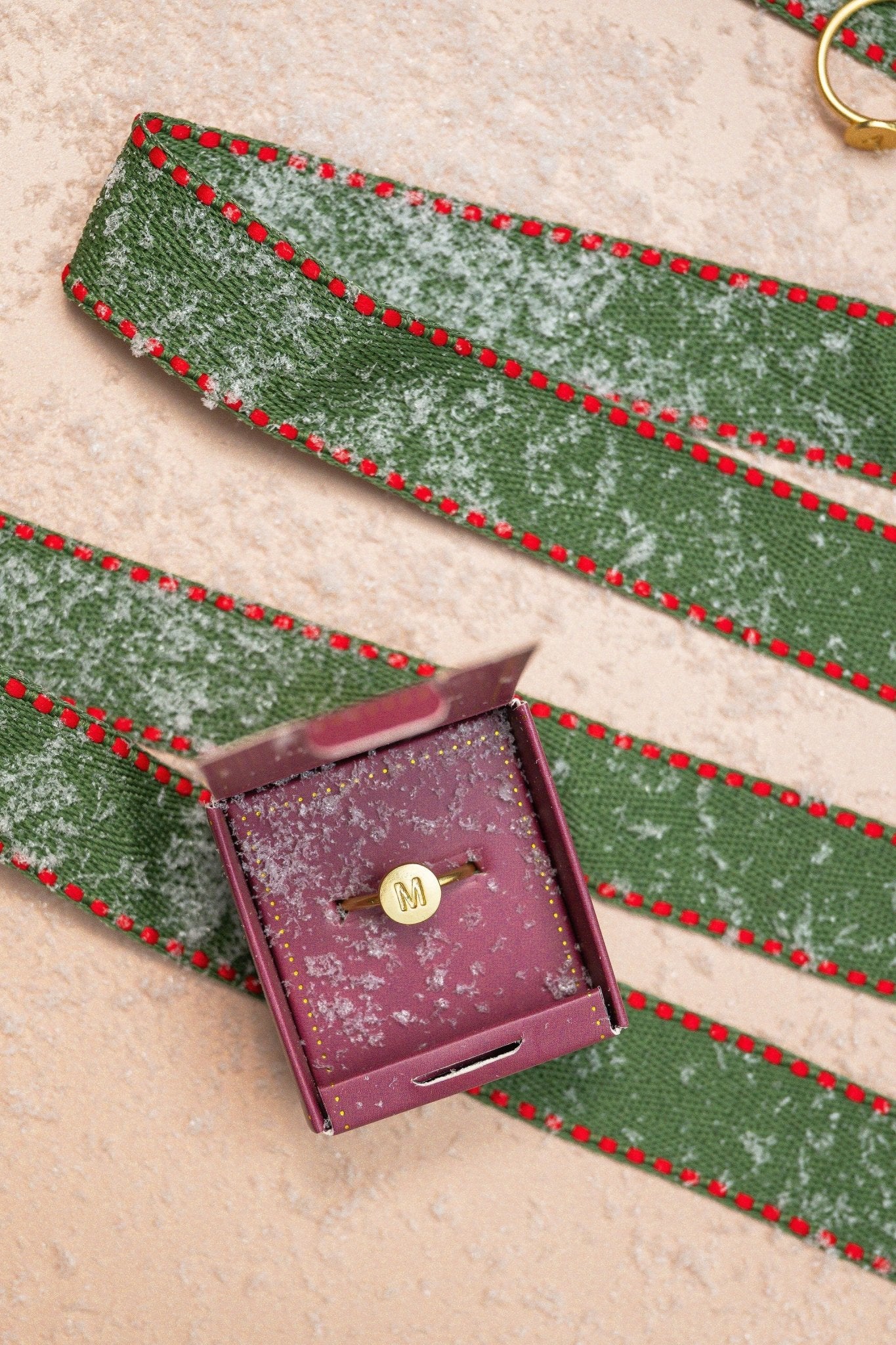 Lucky Feather Gold Initial Pendant Ring - FINAL SALE - Image 7