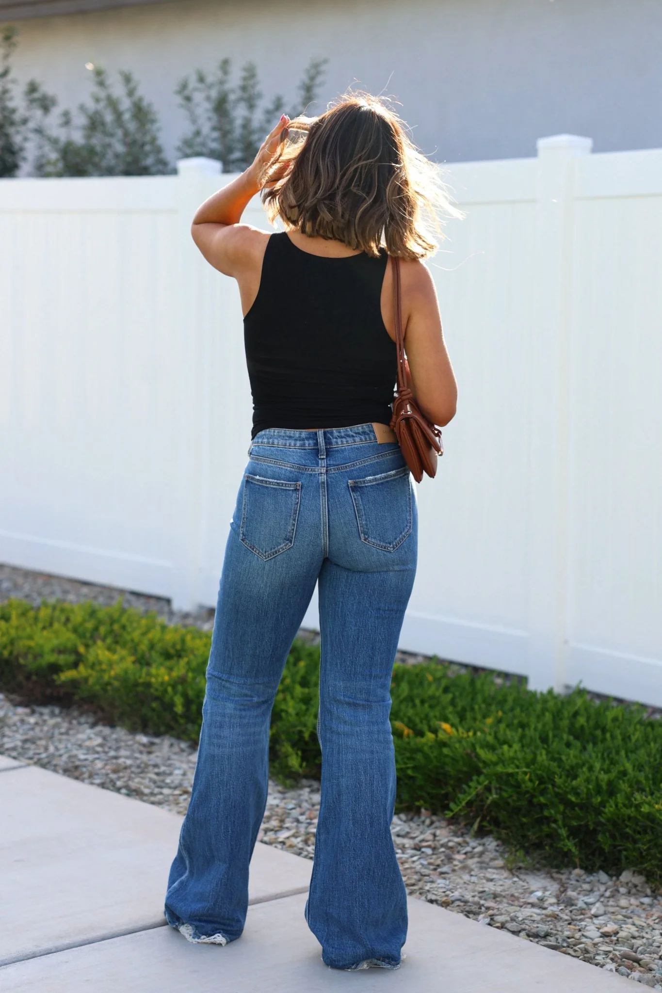 Medium Wash Flare Denim Jeans - Image 3