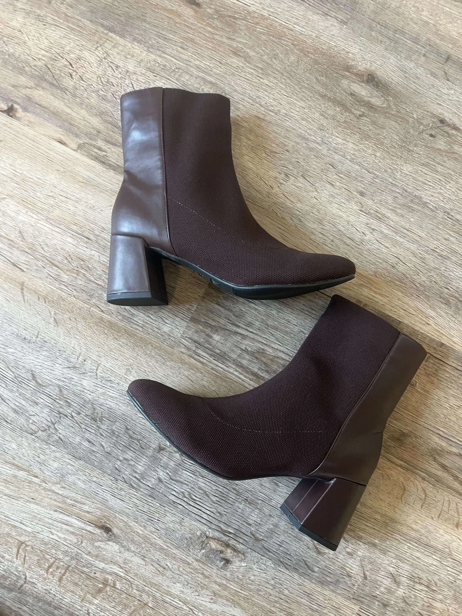 MIA Bronwen Brown Heeled Ankle Booties - FINAL SALE - Image 4