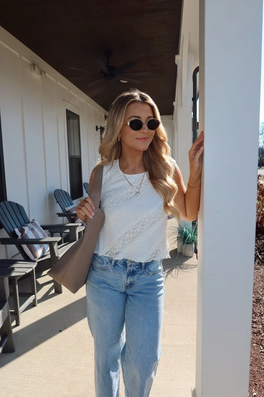 Mika Ivory Ruffled Lace Top - Image 6