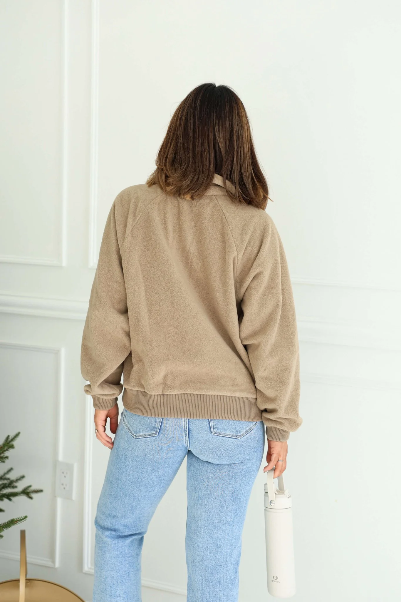 Mocha Button Up Fleece Pullover - FINAL SALE - Image 6