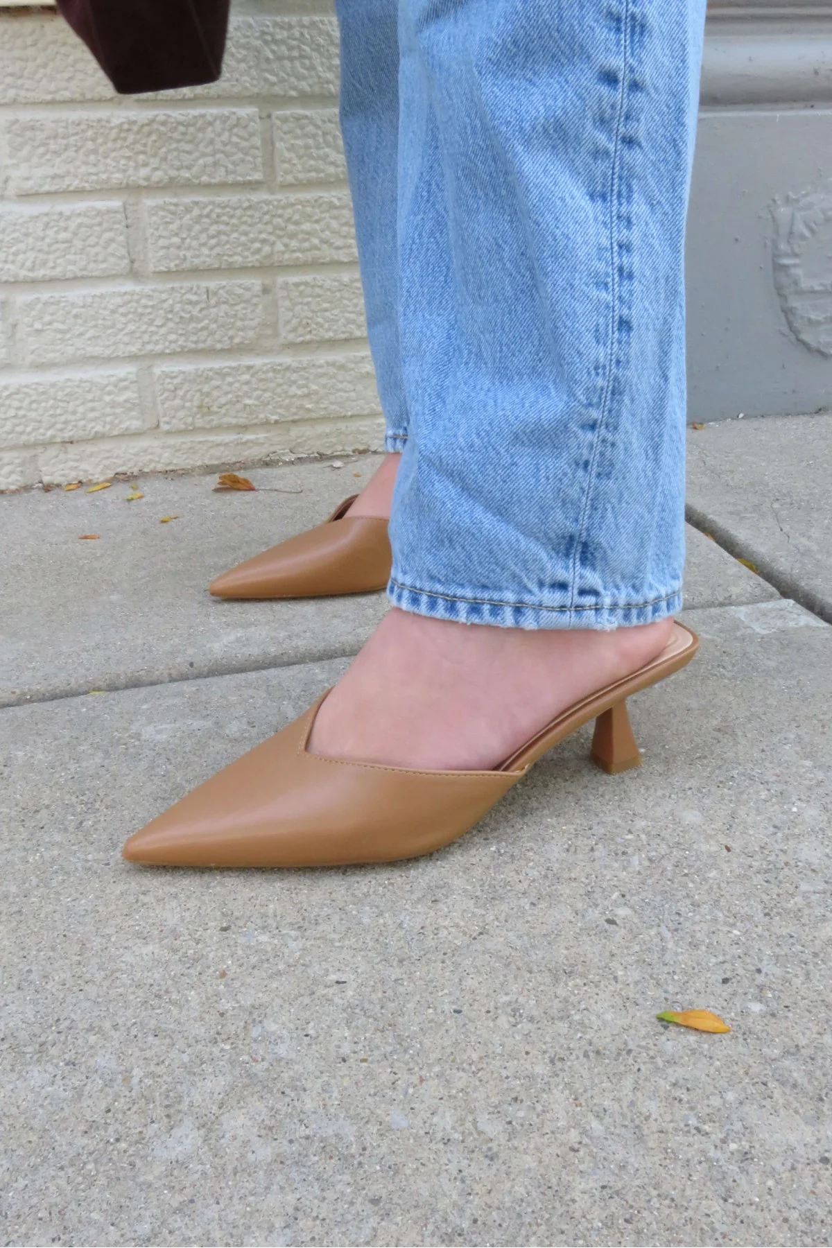 Morley Camel Open Back Kitten Heels - FINAL SALE