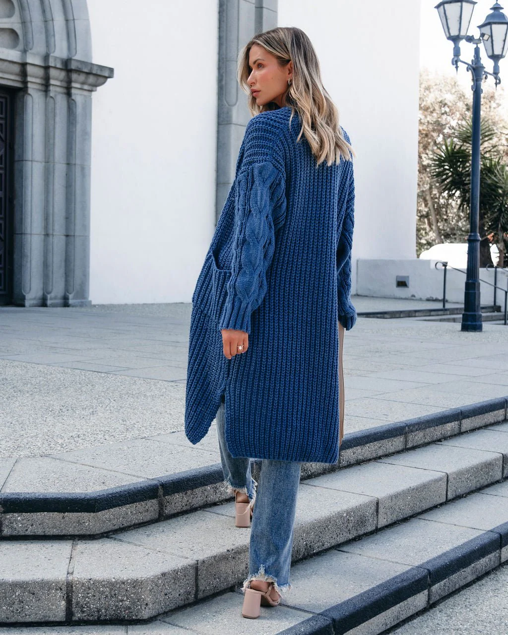 Muse By Magnolia Blue Chunky Duster Cardigan - FINAL SALE - Image 11