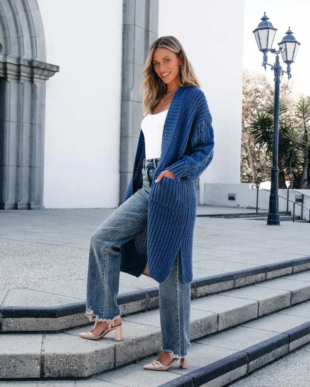 Muse By Magnolia Blue Chunky Duster Cardigan - FINAL SALE - Image 5